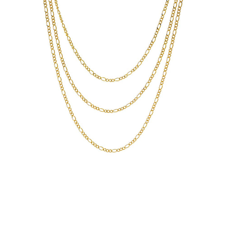 Gold Baby Figaro Chain Necklace Combo Set - Adina Eden's Jewels