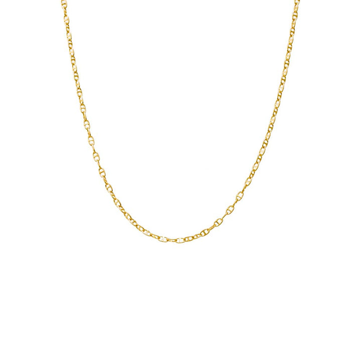 Gold / 14" Solid Mariner Chain Necklace - Adina Eden's Jewels