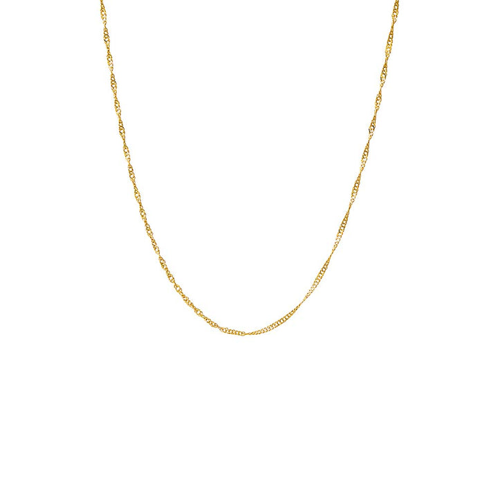 Gold / 14" Baby Twisted Rope Chain Necklace - Adina Eden's Jewels