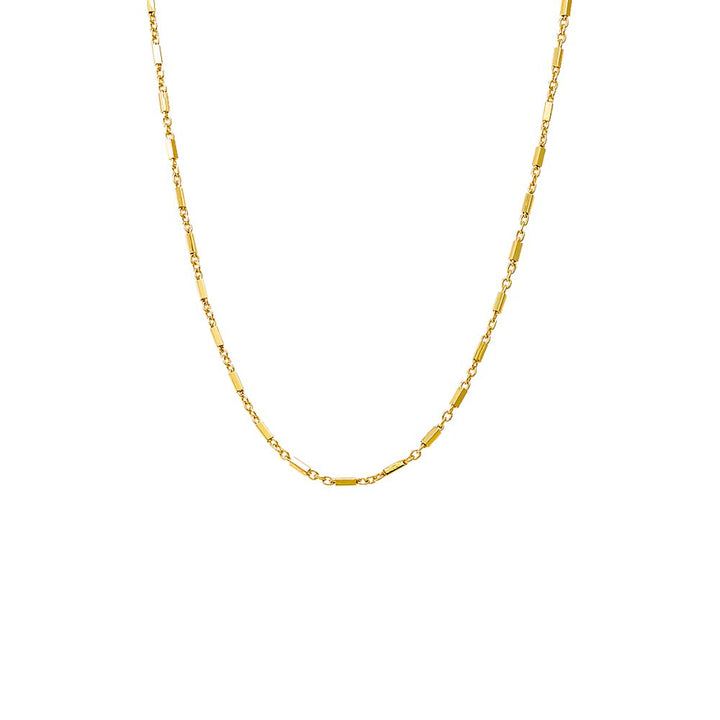 Gold / 14" Solid Cylinder Chain Necklace - Adina Eden's Jewels