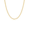 Gold / 14" Solid Dangling Discs Cuban Link Necklace - Adina Eden's Jewels