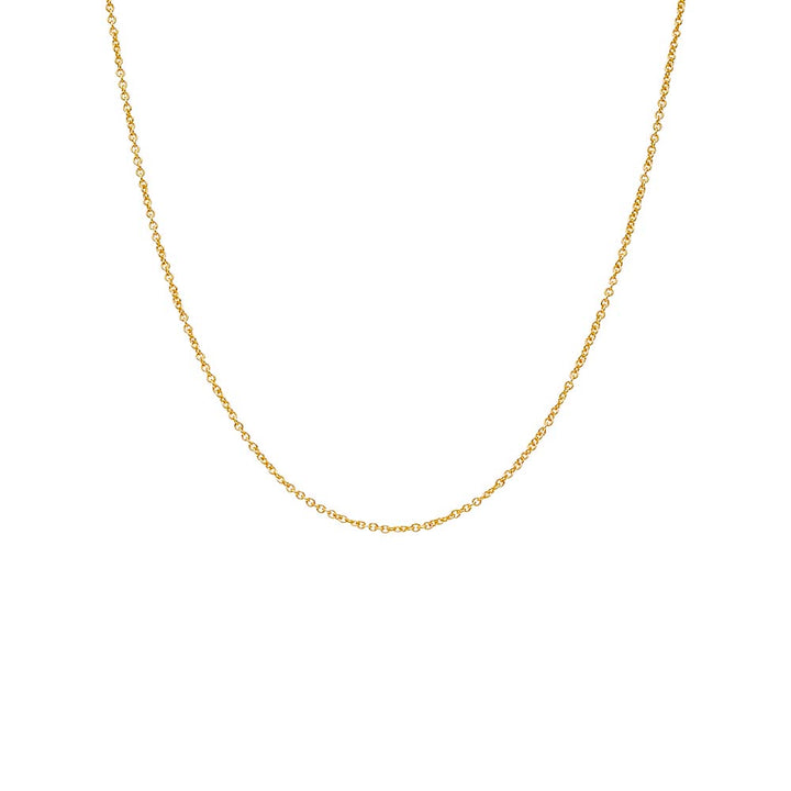 Gold / 14" Dainty Cable Chain Necklace - Adina Eden's Jewels