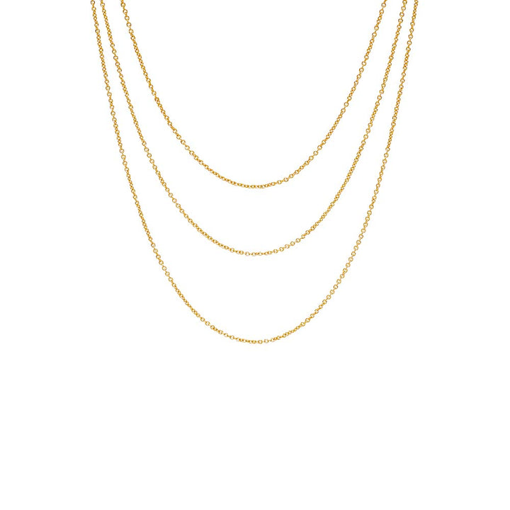 Gold Dainty Cable Chain Necklace Combo Set - Adina Eden's Jewels