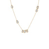 14K Gold Lab Grown Diamond Baguette X Pear Scattered Stone Necklace 14K - Adina Eden's Jewels