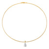  Lab Grown Diamond Pear Round Omega Chain Necklace 14K - Adina Eden's Jewels