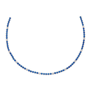 Colored CZ Accented Tennis Choker