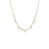 Gold Colored Dangling Baguette Half Tennis Necklace - Adina Eden's Jewels