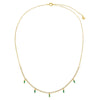 Colored Dangling Baguette Half Tennis Necklace - Adina Eden's Jewels