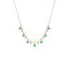 Turquoise CZ X Turquoise Bezel Shaker Necklace - Adina Eden's Jewels