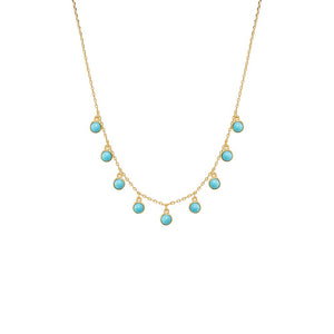 Turquoise Bezel Shaker Necklace