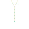 Scattered Turquoise Bezel Lariat Necklace