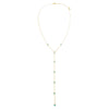 Scattered Turquoise Bezel Lariat Necklace