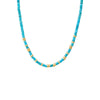 Turquoise Turquoise Beaded With Gold Accent Choker Necklace - Adina Eden's Jewels