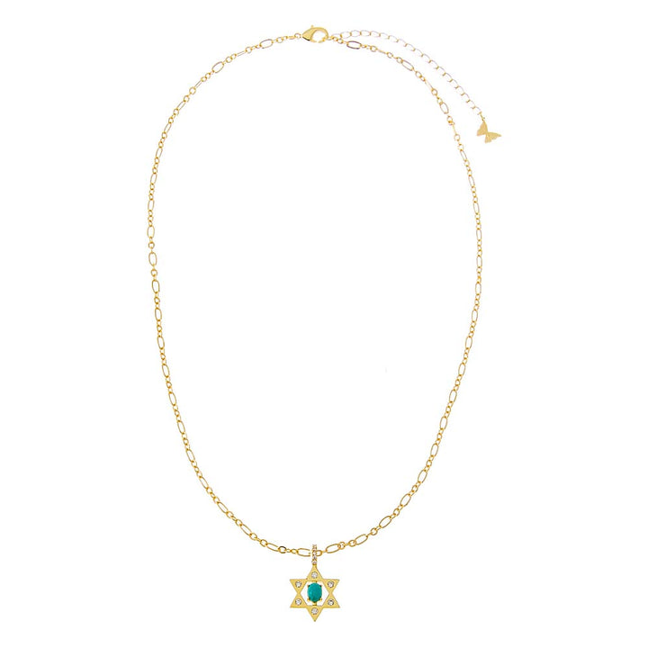 Turquoise Star Of David Pendant Necklace - Adina Eden's Jewels