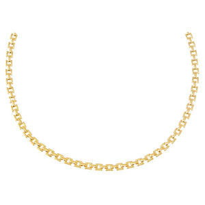 Gold Solid Watch Link Chain Choker - Adina Eden's Jewels