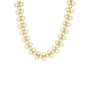 Solid Open Circle Link Chain Choker Necklace