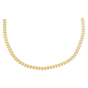 Gold Solid Chevron Link Chain Choker - Adina Eden's Jewels