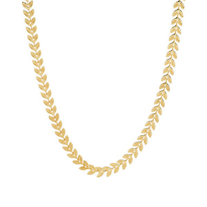 Solid Chevron Link Chain Necklace