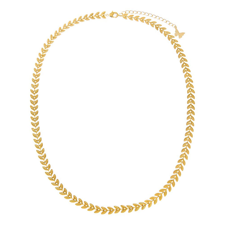 Solid Chevron Link Chain Necklace