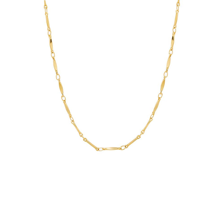 Solid Flat Bar Chain Necklace