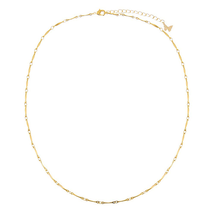 Solid Flat Bar Chain Necklace