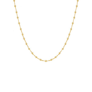 Gold Solid Ball Chain Cuban Necklace - Adina Eden's Jewels