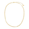 Solid Flat Elongated Bead Chain Necklace