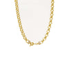 Gold Solid/Pave Rounded Chain Necklace - Adina Eden's Jewels