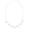  Turquoise Bezel Shaker Necklace 14K - Adina Eden's Jewels