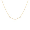  Diamond Trio Solitaire Embedded Necklace 14K - Adina Eden's Jewels