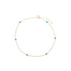 Turquoise Turquoise By The Yard Bezel Anklet 14K - Adina Eden's Jewels