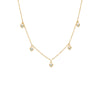  Diamond Multi Heart Bezel Shaker Necklace 14K - Adina Eden's Jewels