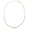  Lab Grown Diamond Graduated Accent Tennis Necklace 14K - Adina Eden's Jewels