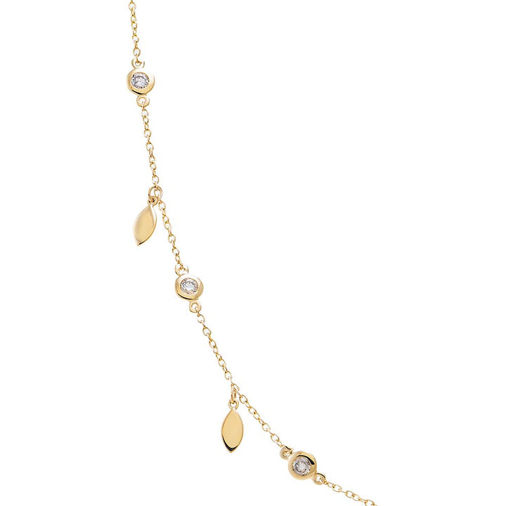  Diamond Bezel X Solid Marquise Shaker Necklace 14K - Adina Eden's Jewels