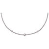 14K White Gold Diamond Graduated Bezel Tennis Choker 14K - Adina Eden's Jewels