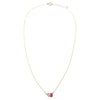  Diamond X Ruby Toi E Moi Necklace 14K - Adina Eden's Jewels