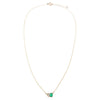  Diamond X Emerald Toi E Moi Necklace 14K - Adina Eden's Jewels