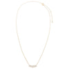  Lab Grown Diamond Oval Cut Curved Bar Necklace 14K - Adina Eden's Jewels