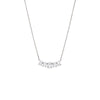 14K White Gold Lab Grown Diamond Oval Cut Curved Bar Necklace 14K - Adina Eden's Jewels