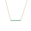 Turquoise Turquoise Bar Pendant Necklace 14K - Adina Eden's Jewels