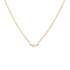 14K Gold Diamond Graduated Solitaire Curved Bar Necklace 14K - Adina Eden's Jewels