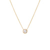 14K Gold Diamond Solitaire Bezel Pendant Necklace 14K - Adina Eden's Jewels