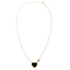  Diamond Pave Colored Stone Double Heart Necklace 14K - Adina Eden's Jewels