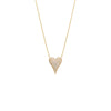  Pave Elongated Puffy Hearty Pendant Necklace - Adina Eden's Jewels