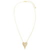  Pave Elongated Puffy Hearty Pendant Necklace - Adina Eden's Jewels