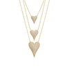  Pave Elongated Puffy Hearty Pendant Necklace - Adina Eden's Jewels