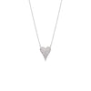  Pave Elongated Puffy Hearty Pendant Necklace - Adina Eden's Jewels