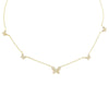 Gold Pavé 5 Butterfly Necklace - Adina Eden's Jewels