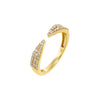 14K Gold / 6.5 Diamond Pave Open Claw Ring 14K - Adina Eden's Jewels