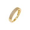 Gold / 6 Pave Triple Row Eternity Band Ring - Adina Eden's Jewels